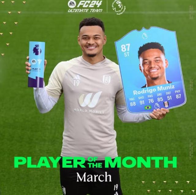 必发-时隔14年成富勒姆第3位英超月度最佳 穆尼斯哭了